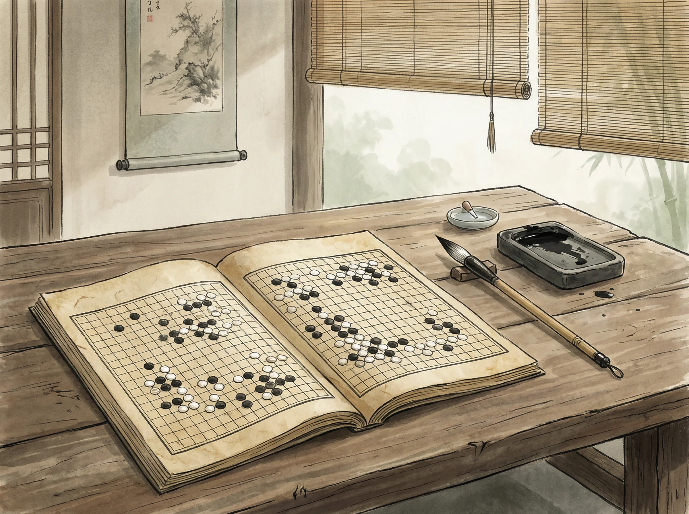 古籍《弈理指归图》内页，博雅棋牌 棋理之源